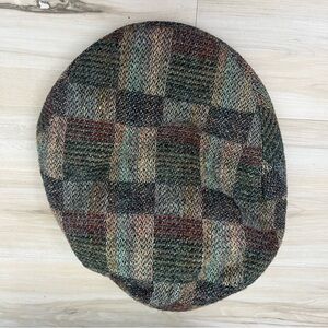 Shandon Donegal Wool Tweed Plaid Newsboy Driving Hat